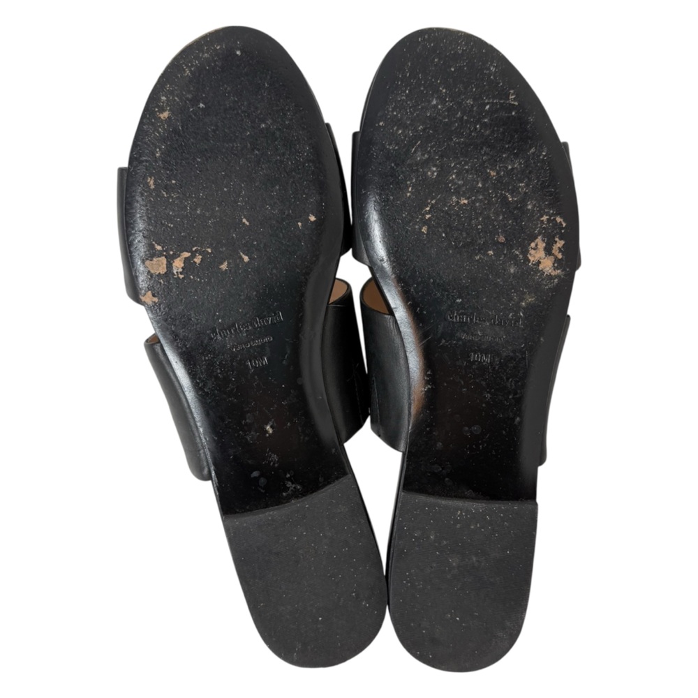 Charles David Siamese Banded Slide Sandals Black Women’s size 10 - Picture 14 of 15